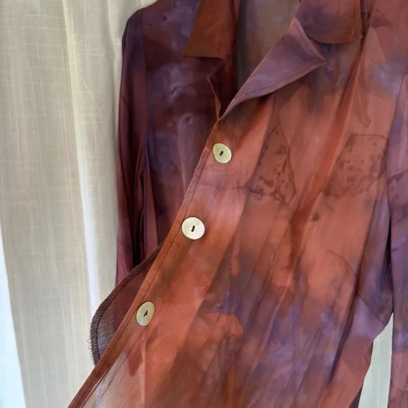 Rabbit Rabbit Rabbit Orange and Purple Sheath Dress with Duster Jacket - Picture 14 of 16